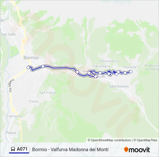A071 Bus Line Map