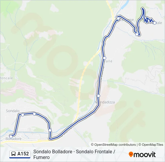 A152 Bus Line Map