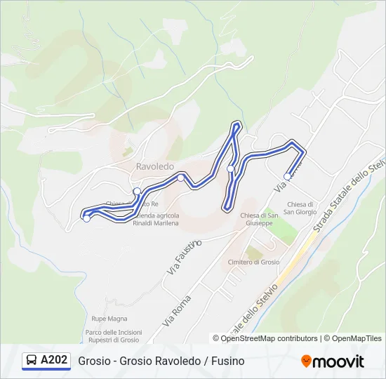 A202 Bus Line Map