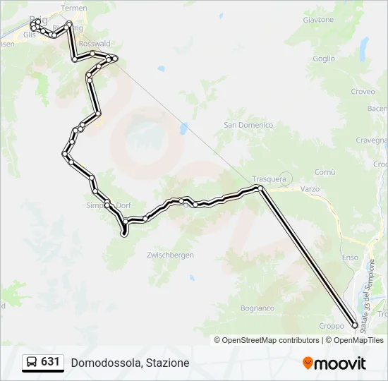 631 Bus Line Map