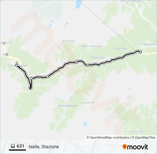 631 Bus Line Map