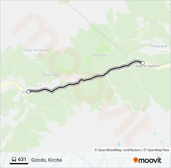 631 Bus Line Map