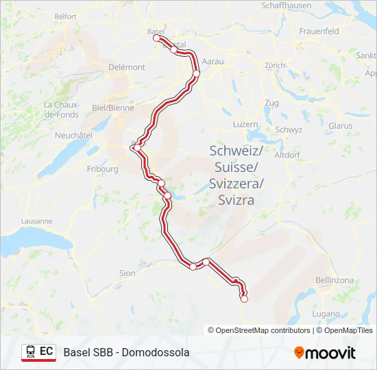 EC Train Line Map