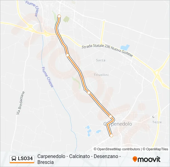 LSO34 Bus Line Map