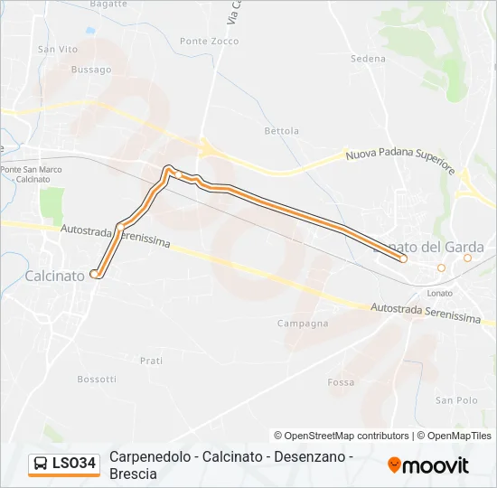 LSO34 Bus Line Map