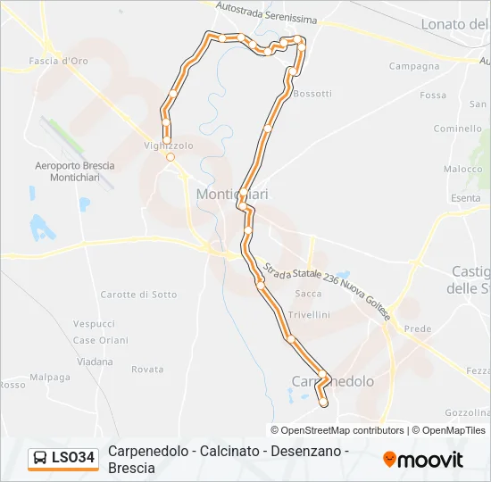 LSO34 Bus Line Map