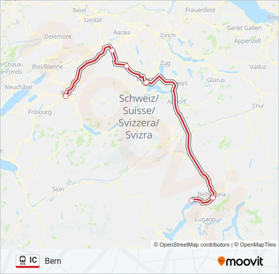 IC Train Line Map