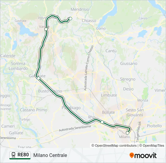RE80  Line Map