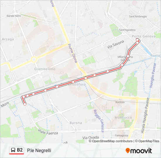 B2 Bus Line Map