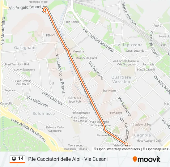 14 Light Rail Line Map