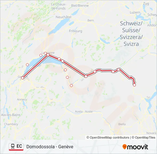 EC Train Line Map