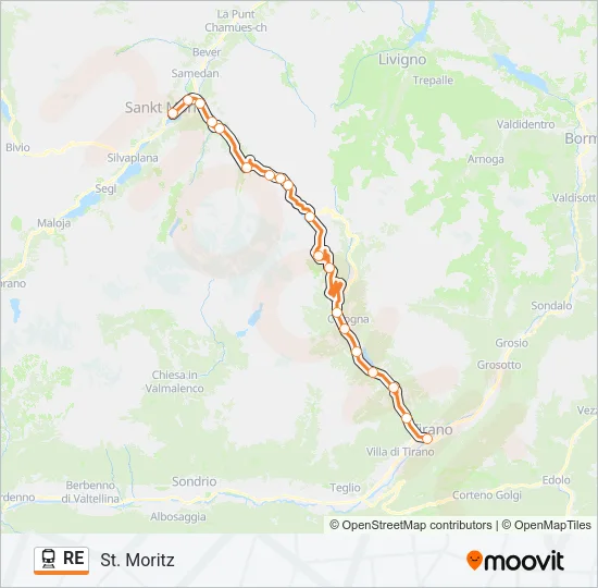 RE Train Line Map