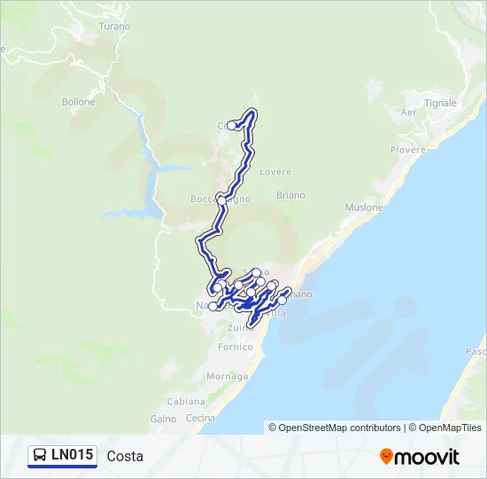 LN015 Bus Line Map