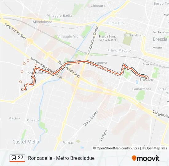27 Bus Line Map