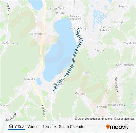 V123 Bus Line Map