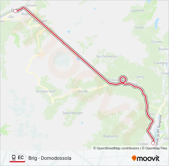 EC Train Line Map