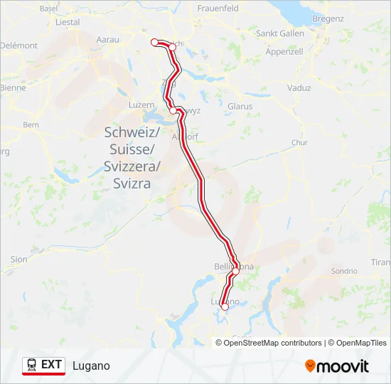 EXT Train Line Map