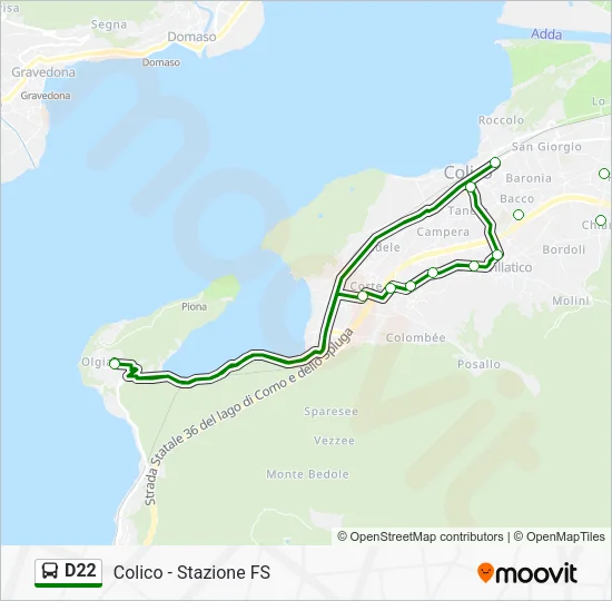 D22 Route: Schedules, Stops & Maps - Colico - Railway Station (Updated)