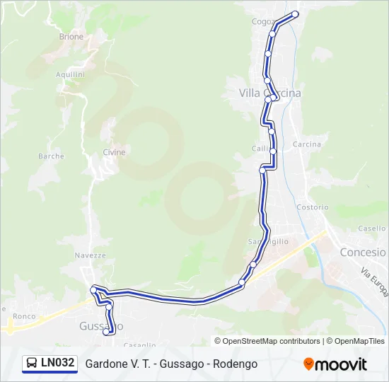 LN032 Bus Line Map
