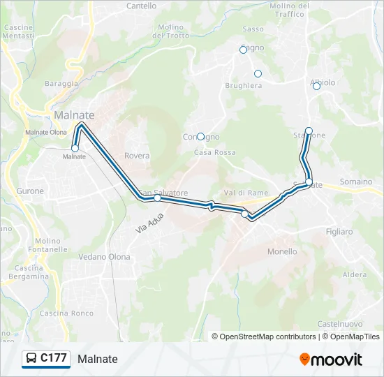 C177 Bus Line Map