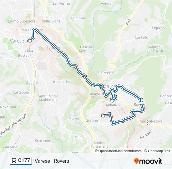 C177 Bus Line Map