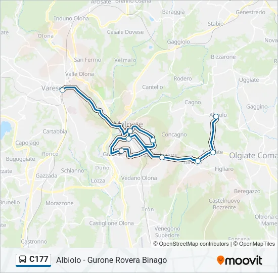 C177 Bus Line Map
