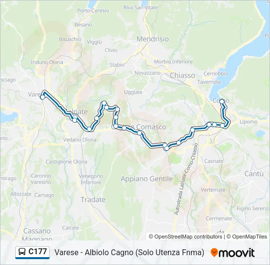 C177 Bus Line Map
