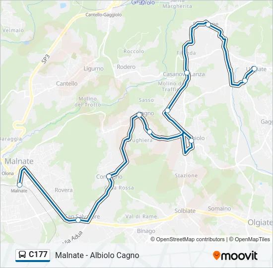 C177 Bus Line Map