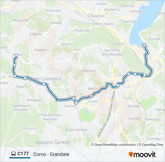 C177 Bus Line Map