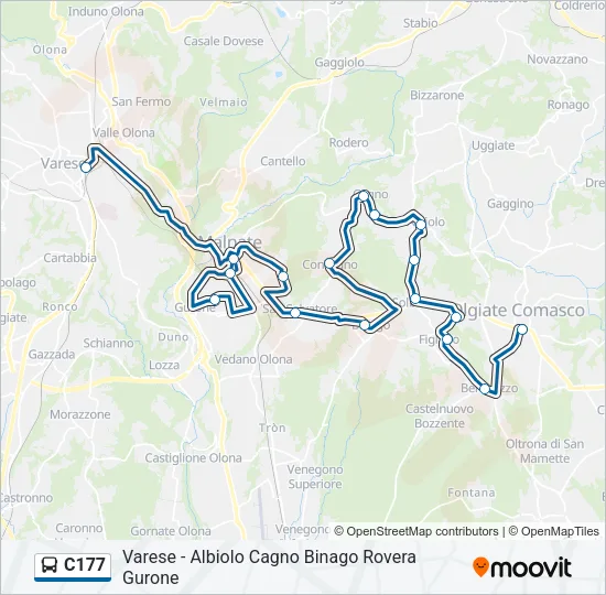 C177 Bus Line Map