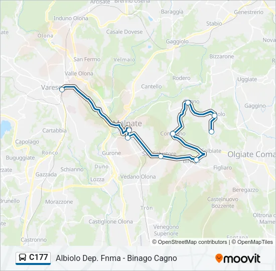 C177 Bus Line Map