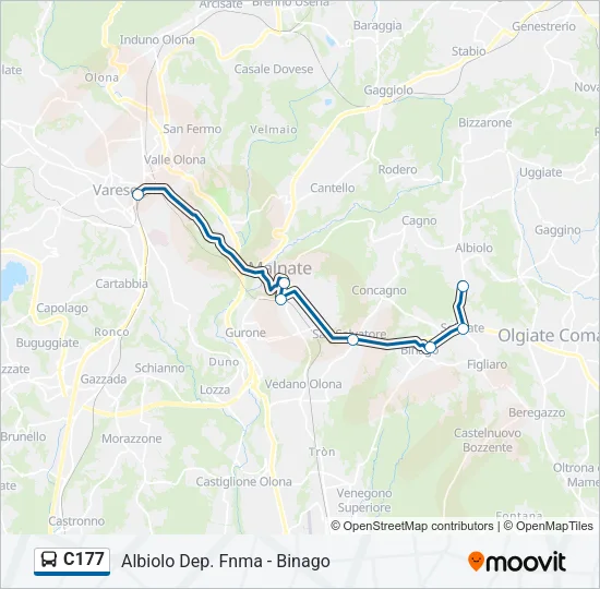 C177 Bus Line Map