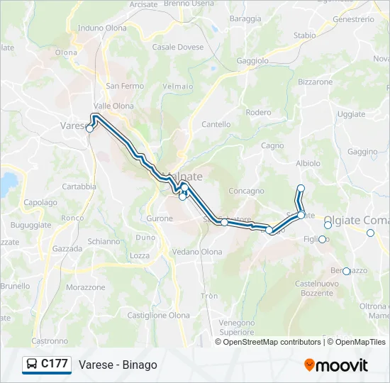 C177 Bus Line Map