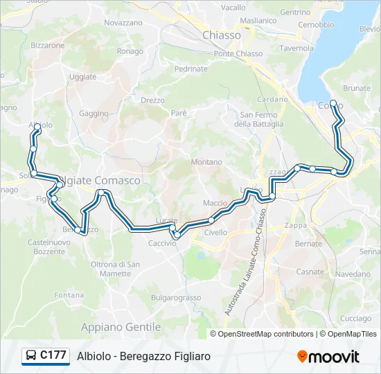 C177 Bus Line Map