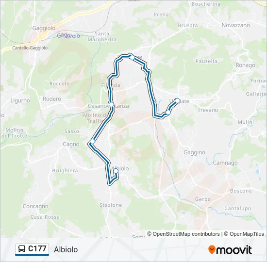 C177 Bus Line Map
