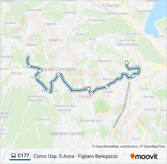 C177 Bus Line Map