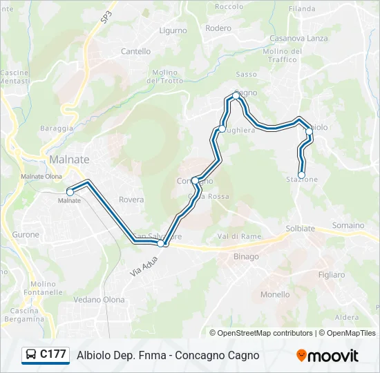 C177 Bus Line Map
