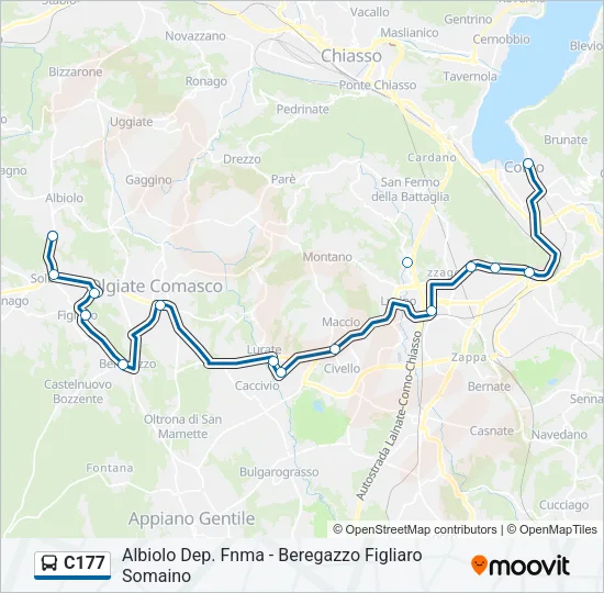 C177 Bus Line Map