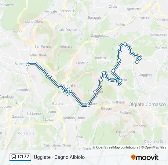 C177 Bus Line Map