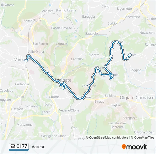 C177 Bus Line Map