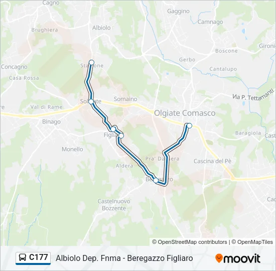 C177 Bus Line Map