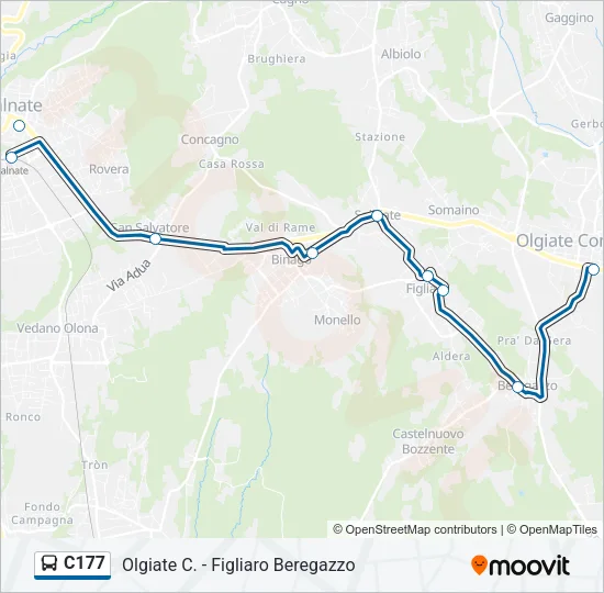 C177 Bus Line Map