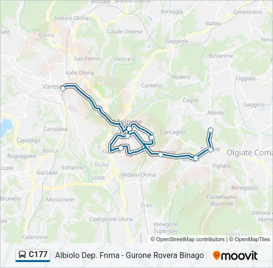 C177 Bus Line Map