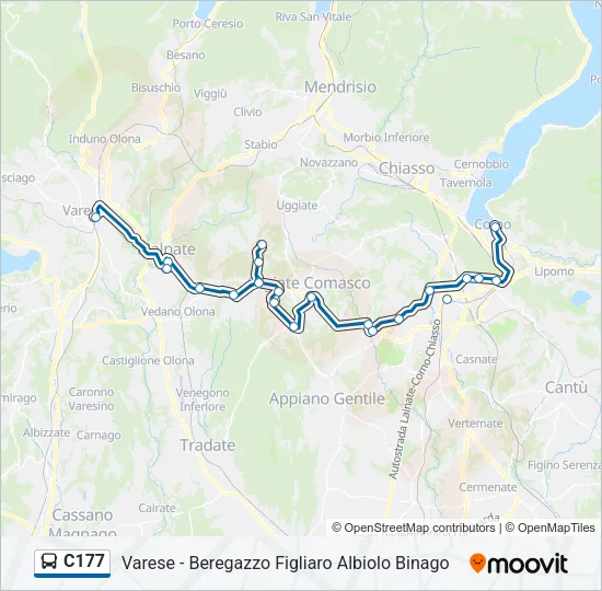 C177 Bus Line Map