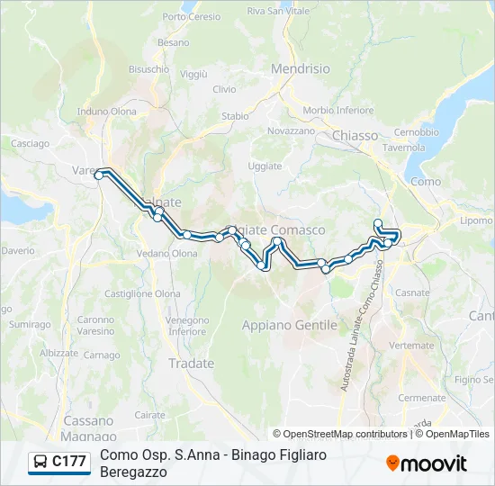 C177 Bus Line Map