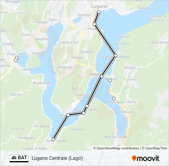 BAT Ferry Line Map