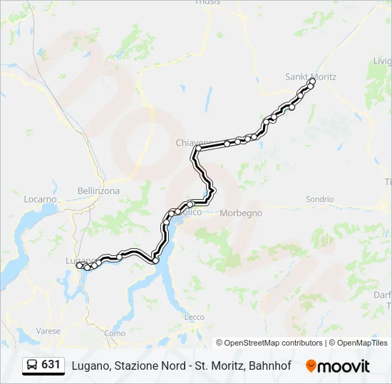 631 Bus Line Map