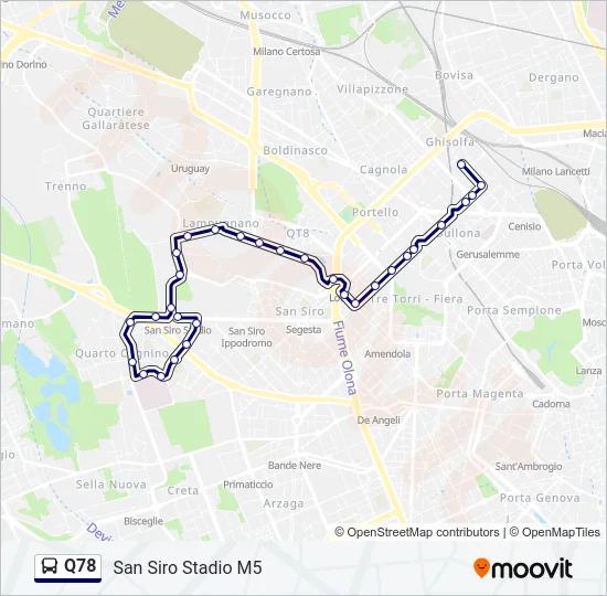 Q78 Bus Line Map