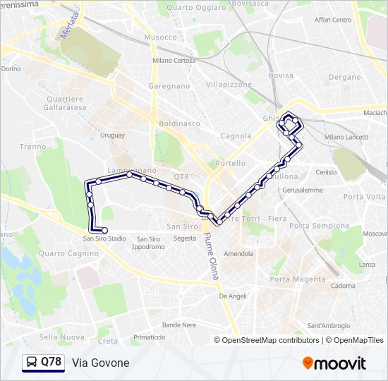 Q78 bus Line Map