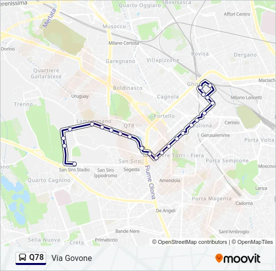 Q78 Bus Line Map